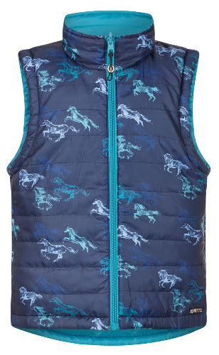 Kerrits Kids Pony Tracks Reversible Quilted Riding Vest CLOSEOUT
