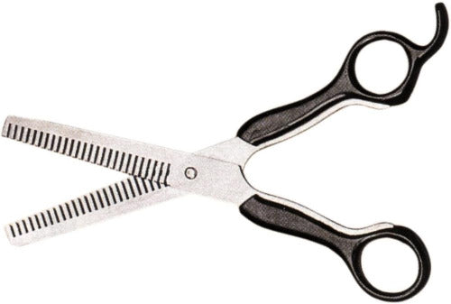Roma Double Edged Thinning Scissors, Black CLOSEOUT