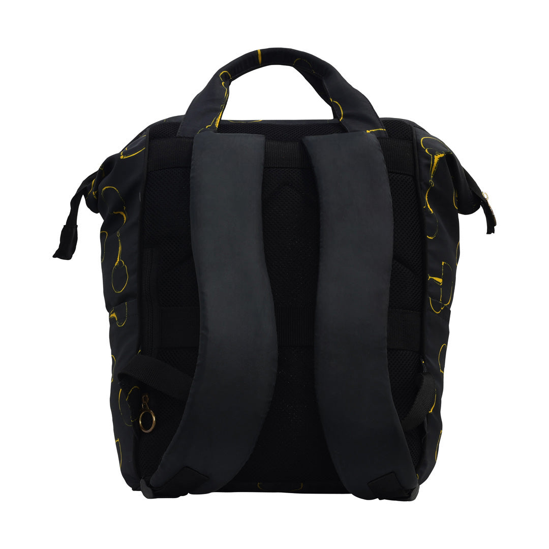 AWST Int'l Lila Vintage Snaffles Laptop/Backpack Bag - Black