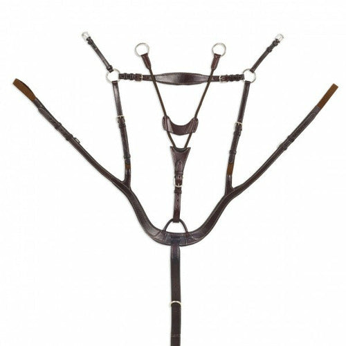 Ovation Classic Collection- Shaped 5-Point Breastplate with Stretch Corf Running Attachment - CarouselHorseTack.com