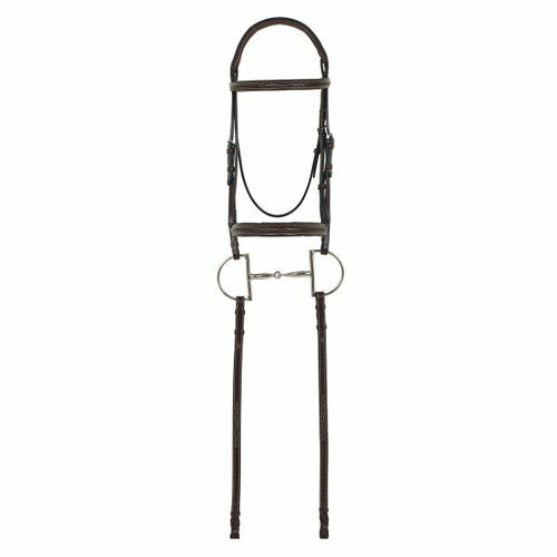 Camelot Gold RCS Fancy Raised Padded Bridle with Reins - CarouselHorseTack.com