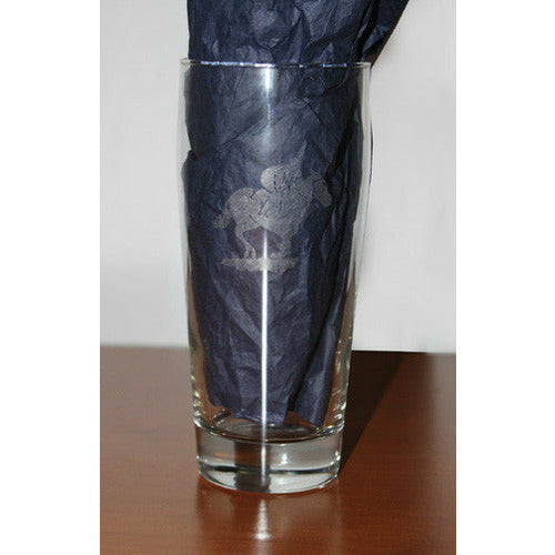 Race Horse Etched Iced Tea Glass 16 oz. - CarouselHorseTack.com