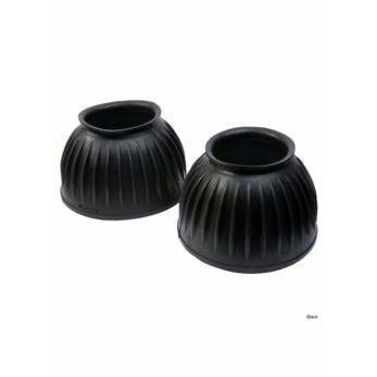 Roma Ribbed Rubber Pull On Bell Boots - CarouselHorseTack.com