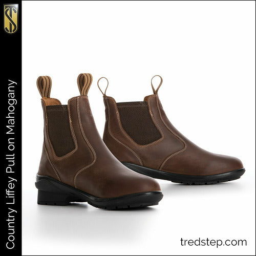 Tredstep Liffey Pull On Country Boot- Mahogany CLOSEOUT