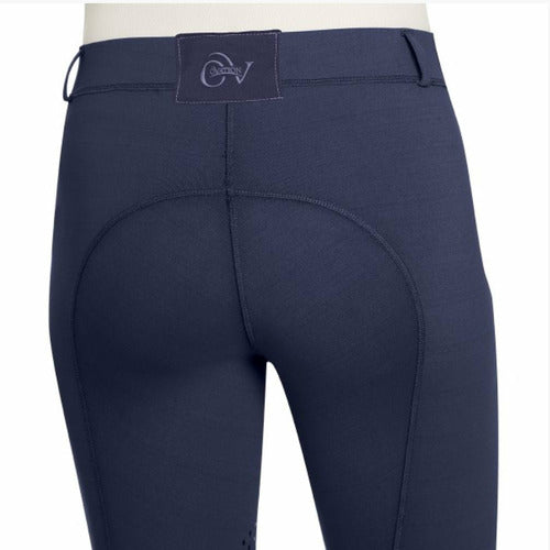 Ovation Child's Aerowick Silicone Knee Patch Riding Tight-Navy Petite