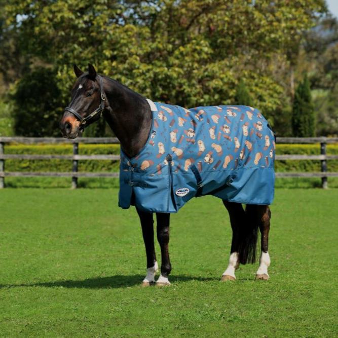 WeatherBeeta ComFiTec Essential Standard Neck Medium Turnout- BEAVER PRINT CLOSEOUT