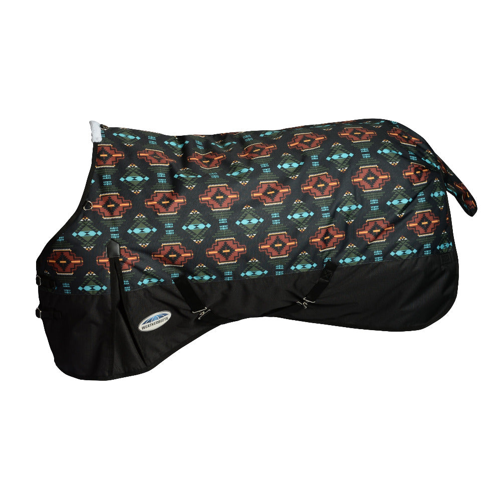 WeatherBeeta ComFiTec Essential Standard Neck Lite Turnout-BLACK WESTERN PRINT-CLOSEOUT - The Carousel Horse 