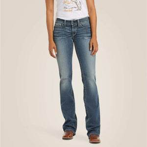 Ariat R.E.A.L. Mid Rise Stretch Whipstitch Boot Cut Jean