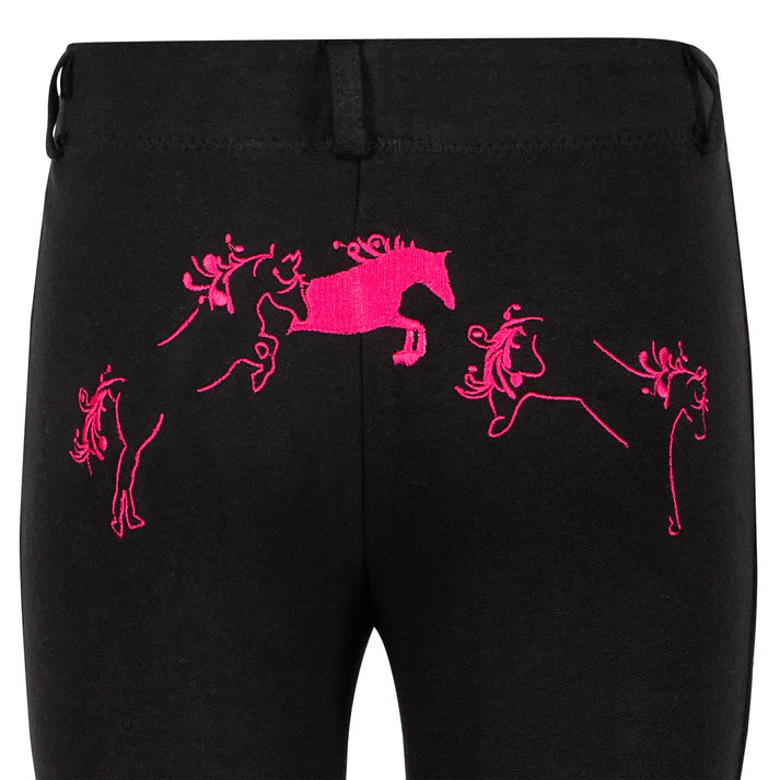 TuffRider Children's Whimsical Horse Embroidered Pull-On Jodhpurs