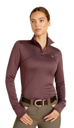 Ariat Ladies Gridwork 1/4 Zip Long Sleeve Baselayer Top CLOSEOUT