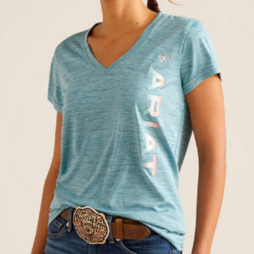 Ariat Laguna Logo Baselayer- Brittany Blue CLOSEOUT