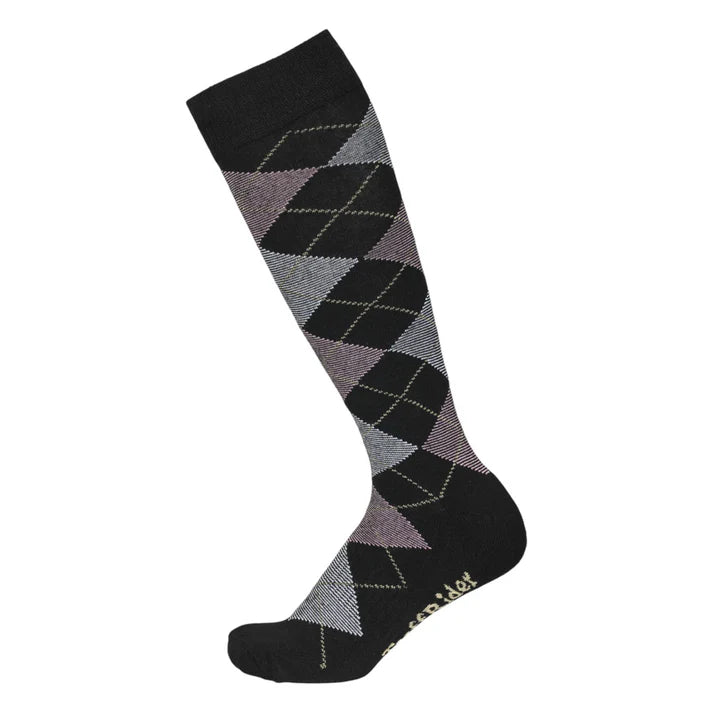 TuffRider Ladies Bamboo Argyle Knee Hi Socks