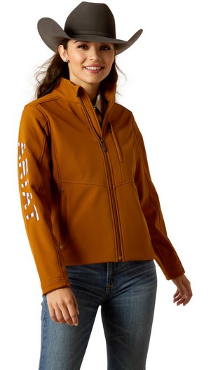 Ariat Ladies New Team Patriot Softshell Jacket- Chestnut Horse CLOSEOUT