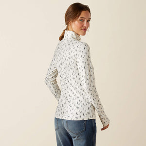 Ariat Lowell 3.0 1/4 Zip Baselayer-Forest Horses