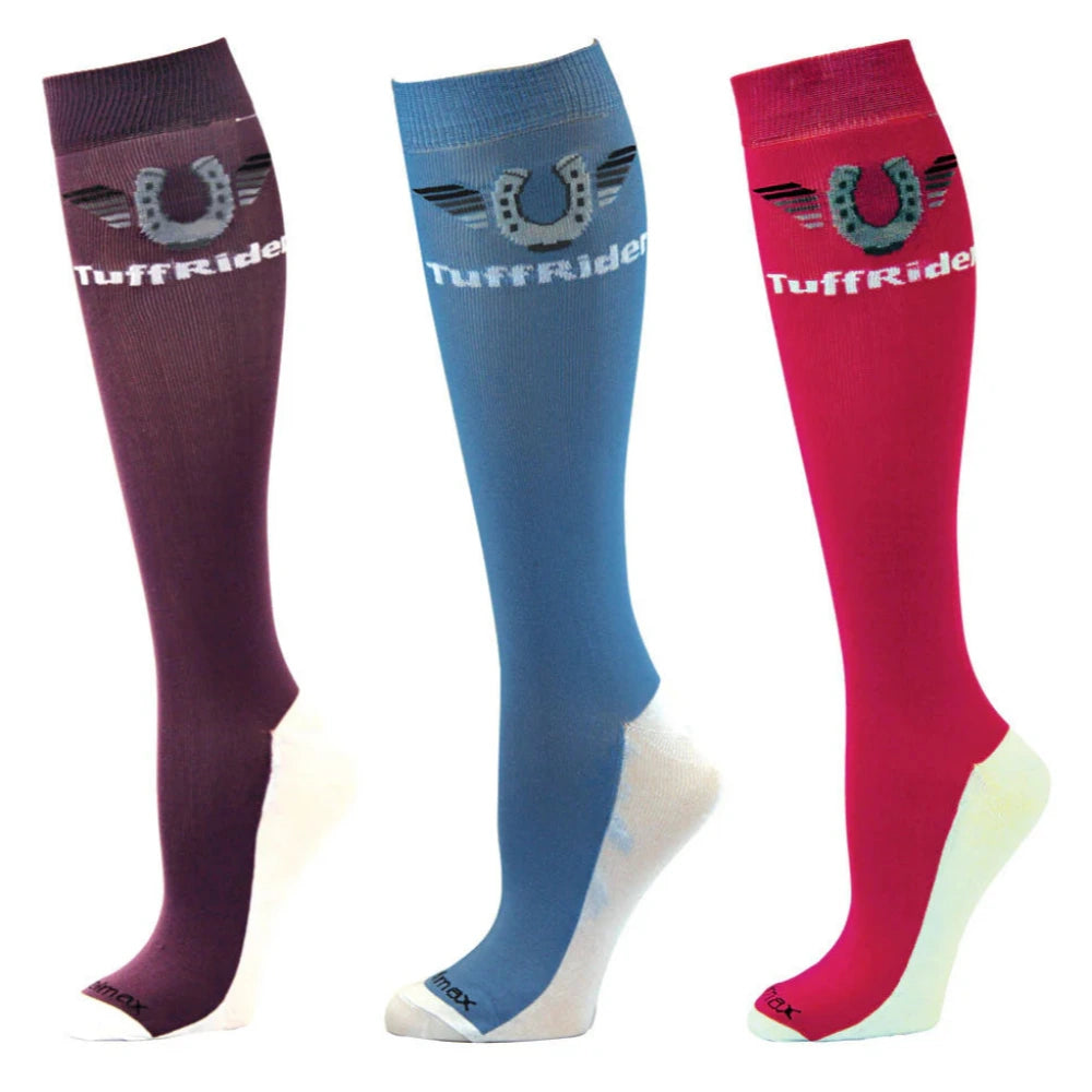 TuffRider Ladies Coolmax Knee Hi Boot Socks - 3 Pack