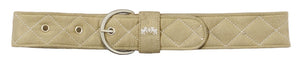 Equine Couture Diamond Quilted Suede Belt with Diagonal Line