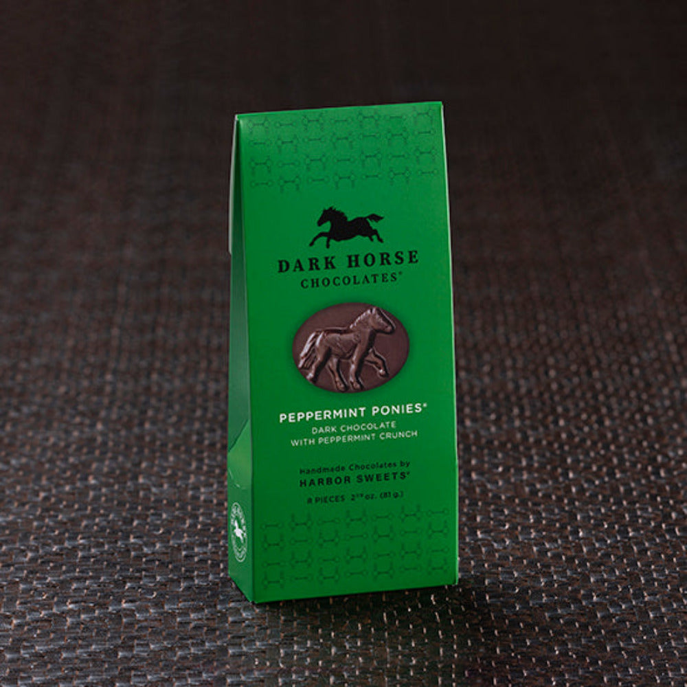 Dark Horse Chocolates-Chocolate & Peppermint Ponies Gable Box - 8 pc.