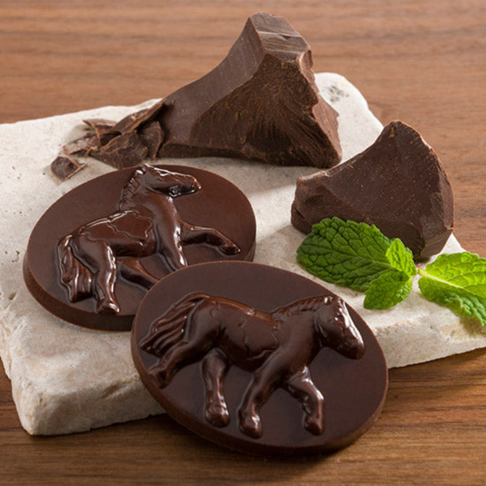 Dark Horse Chocolates-Chocolate & Peppermint Ponies Gable Box - 8 pc.