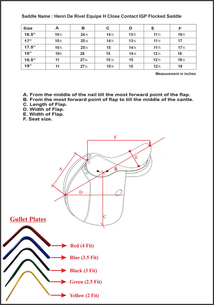 Henri De Rivel Equipe H Close Contact IGP Flocked Saddle