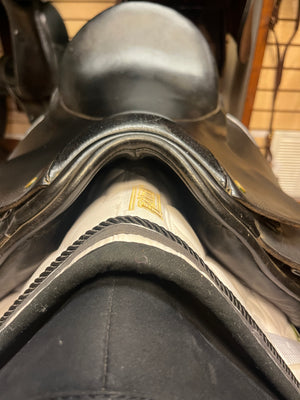 USED Pastene Dressage Saddle - 17" Seat Wide Tree