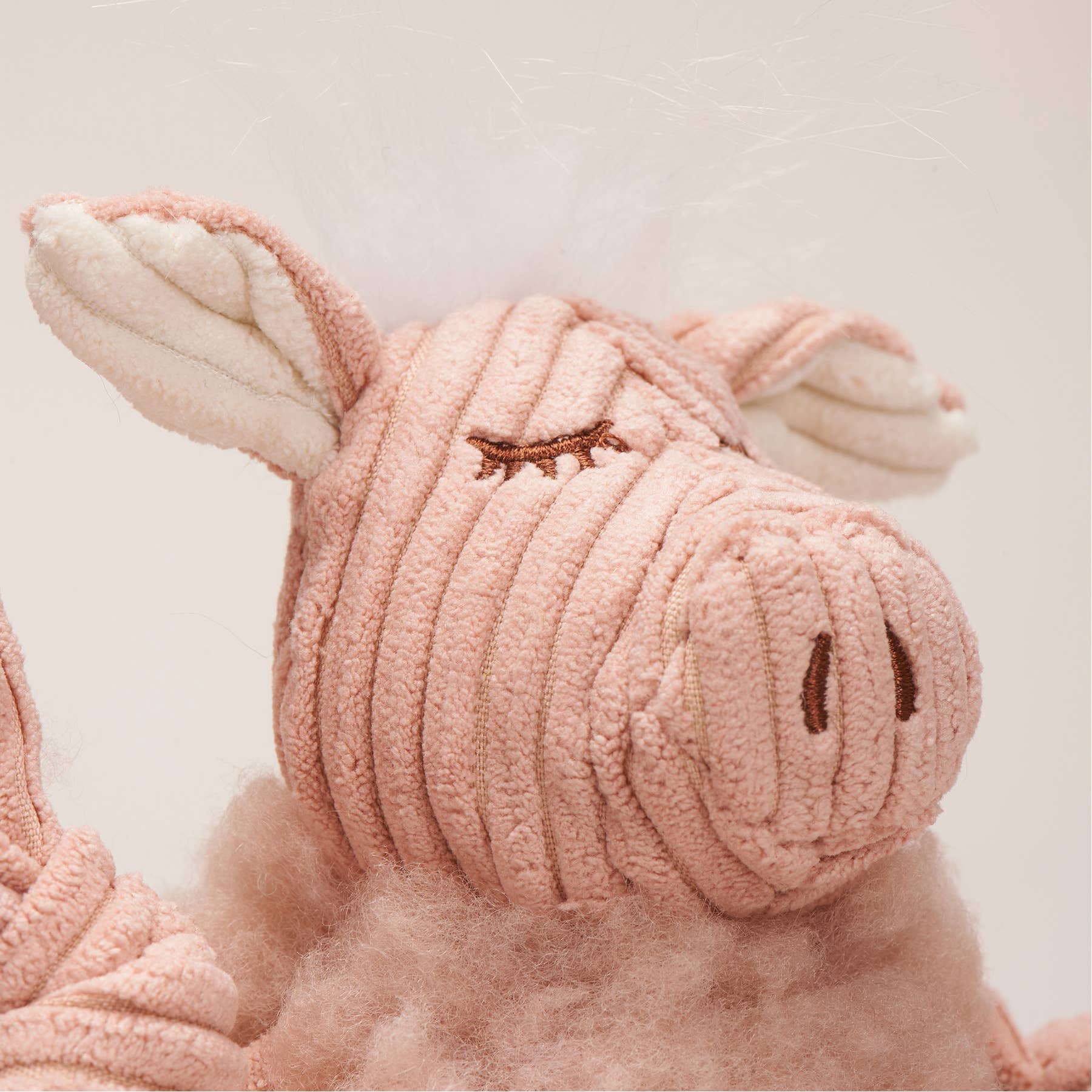 HuggleHounds - Penelope Pig HuggleFleece FlufferKnottie™ Plush Dog Toy: Small