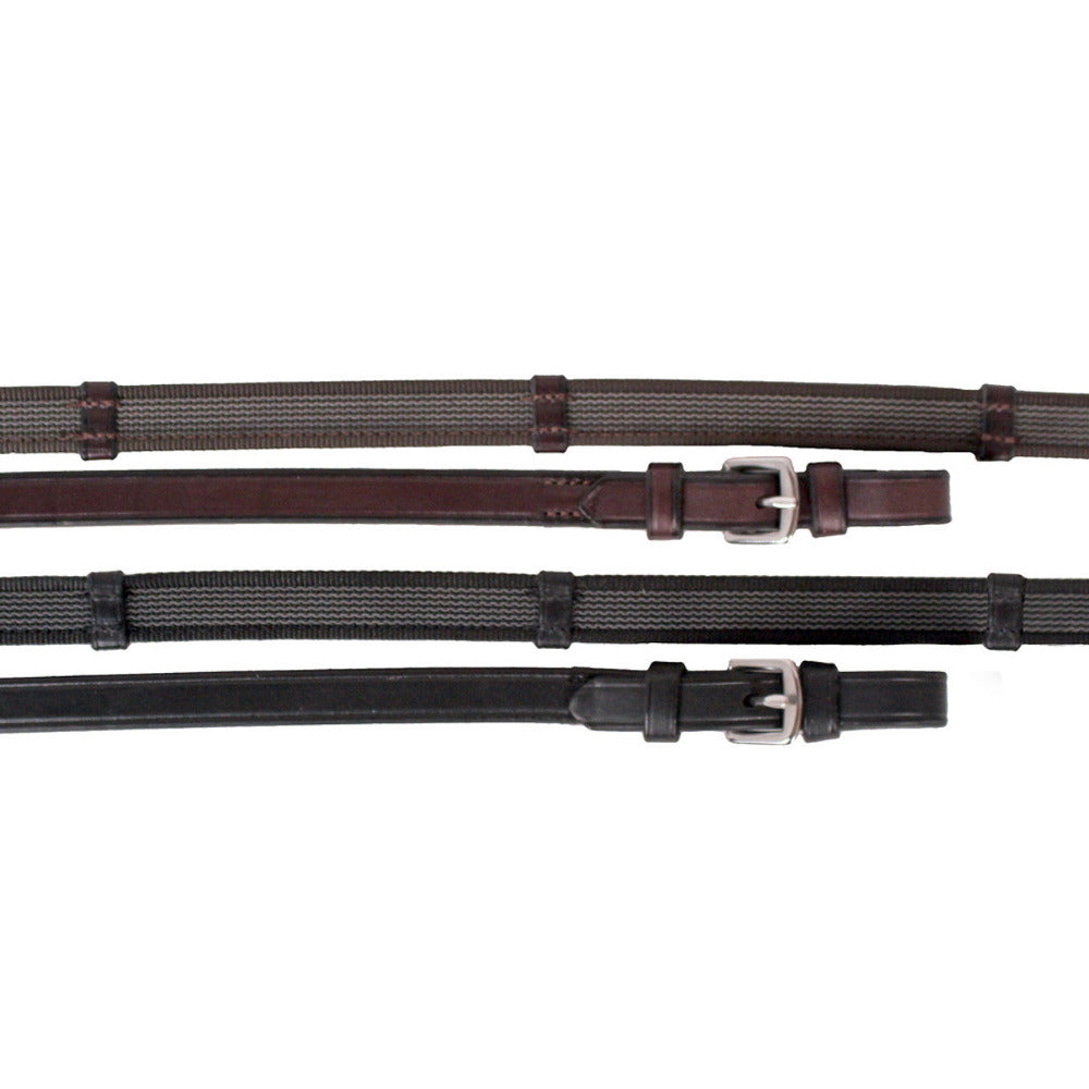 Nunn Finer Sure Grip Reins with Hand Stops Buckle Ends