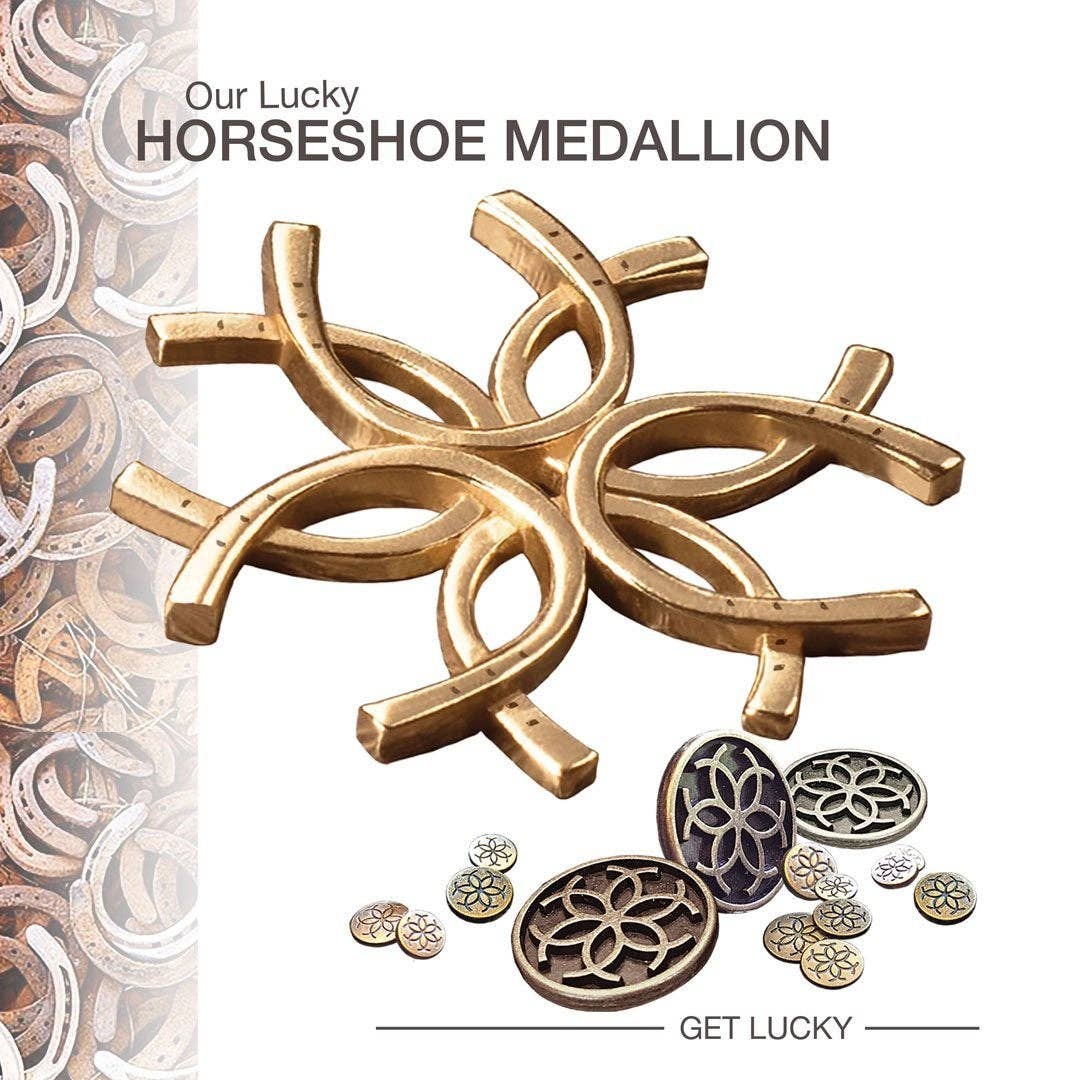Double Luck Horseshoe Necklace - Silver