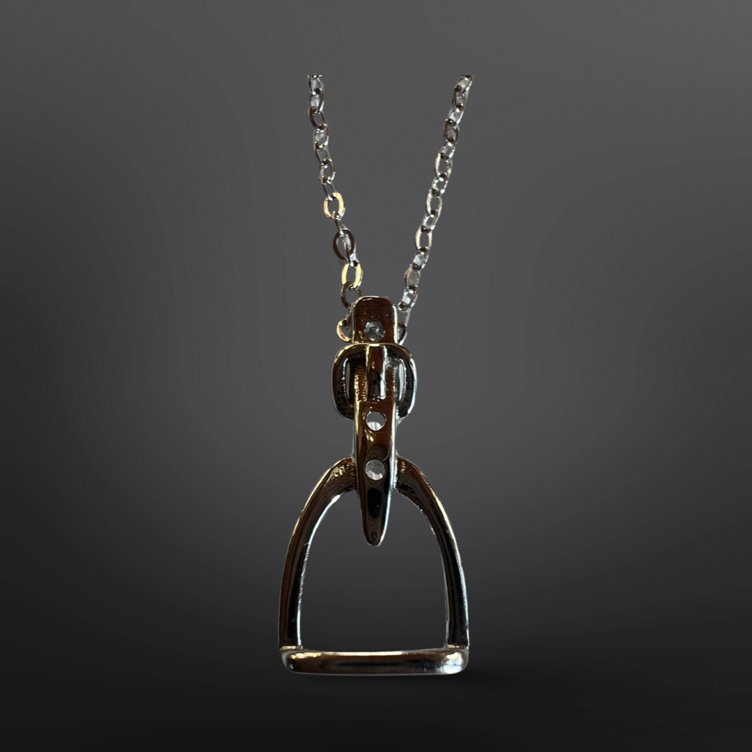 Westrian International - English Saddle Stirrup Iron Sterling Silver Necklace