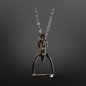 Westrian International - English Saddle Stirrup Iron Sterling Silver Necklace