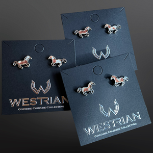 Westrian International - Paint Horse Hair On Stud Earrings