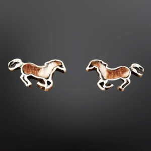 Westrian International - Paint Horse Hair On Stud Earrings