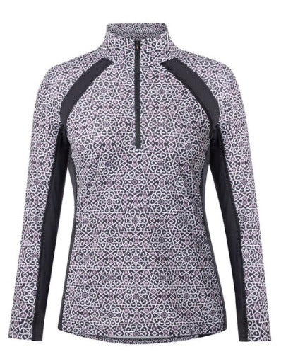 Kerrits Rail Side Quarter Zip Tech Top – Print CLOSEOUT