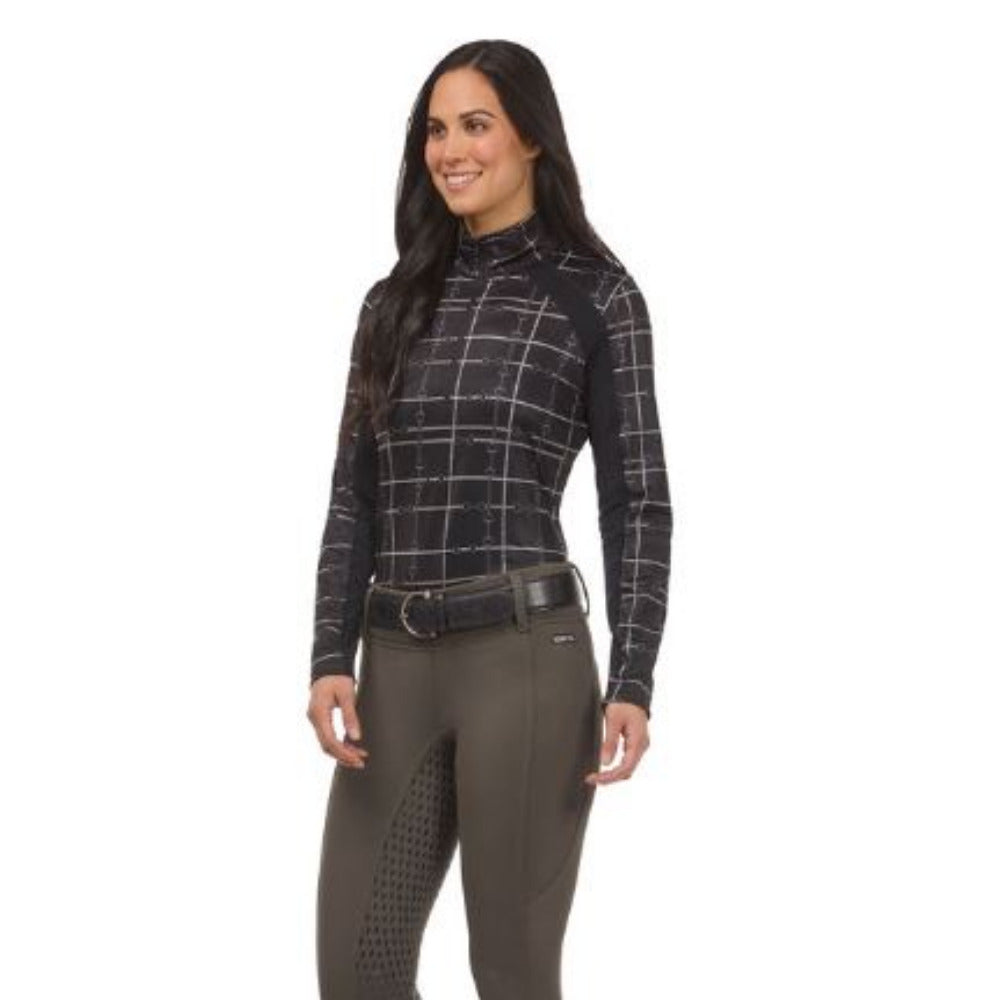 Kerrits First Level Fleece Quarter Zip Tech Top-Print