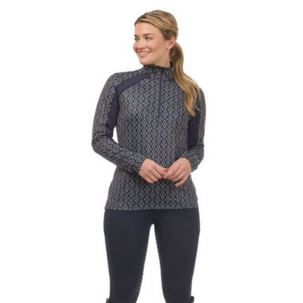 Kerrits First Level Fleece Quarter Zip Tech Top-Print