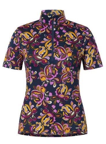 Kerrits Ladies Summer Ride Ice Fil Short Sleeve Shirt- Print