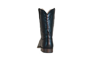 TuffRider Men's El Paso Western Round Toe Boot- Premium Black Leather- 9