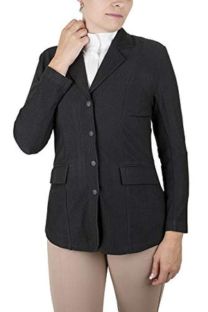 Equine Couture Spacer 3D Ladies Show Coat-Black-L