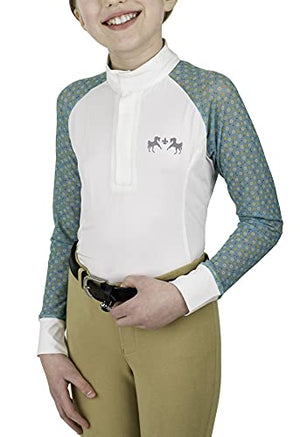 EQUINE COUTURE CHILDREN'S SMYRNA SHOW SHIRT- DAISY- L