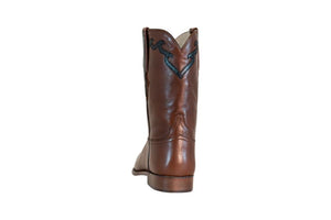 TuffRider Men's El Paso Western Round Toe Boot- Premium Tan Leather- 7.5