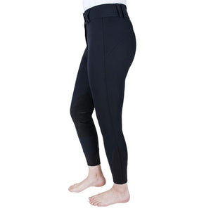 Equine Couture Charlotte Suede Knee Patch Breech- Black- 32