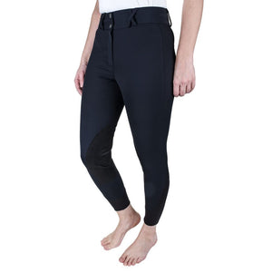 Equine Couture Charlotte Suede Knee Patch Breech- Black- 32