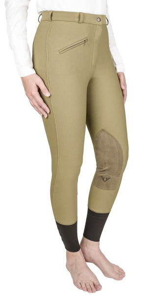 TuffRider Ladies Ribb Knee Patch Breeches - SAGE - 32