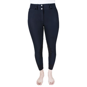 Equine Couture Charlotte Suede Knee Patch Breech- Black- 32