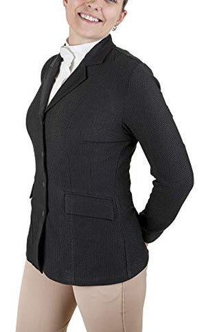 Equine Couture Spacer 3D Ladies Show Coat-Black-L
