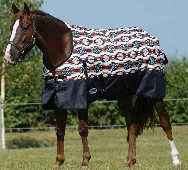 WeatherBeeta ComFiTec Essential Standard Neck Medium Turnout-  NAVAJO PRINTS CLOSEOUT