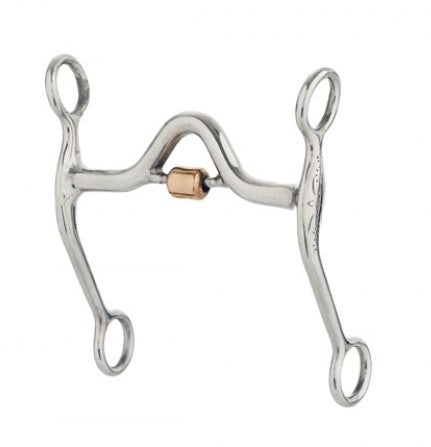 Turn-Two Equine Stainless Steel Medium Port Roller Curb Bit - The Carousel Horse 