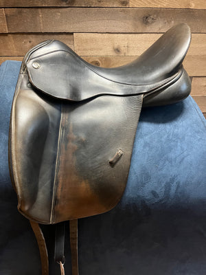 GENTLY USED Trilogy Debbie McDonald Dressage Saddle - 18" Medium Wide