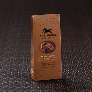 Dark Horse Chocolates Peanut Butter Milk Chocolate Sea Biscuits Gable Box - 6 pc.