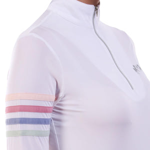Equine Couture Ladies Gradient IceFill Show Shirt-White-L