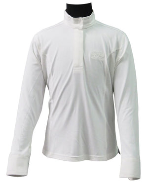 Equine Couture Children's Cara Long Sleeve Show Shirt - White - Medium